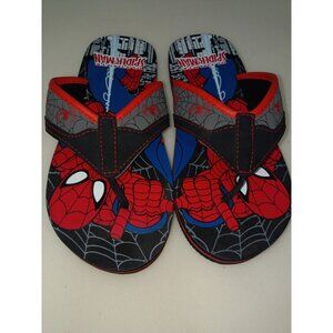 Boys Size 2/3 Spiderman Flip Flops In Excellent Condition